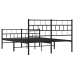 Estructura cama sin colchón con estribo metal negro 140x190 cm