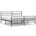 Estructura cama sin colchón con estribo metal negro 193x203 cm