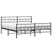 Estructura cama sin colchón con estribo metal negro 193x203 cm