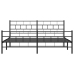 Estructura cama sin colchón con estribo metal negro 193x203 cm