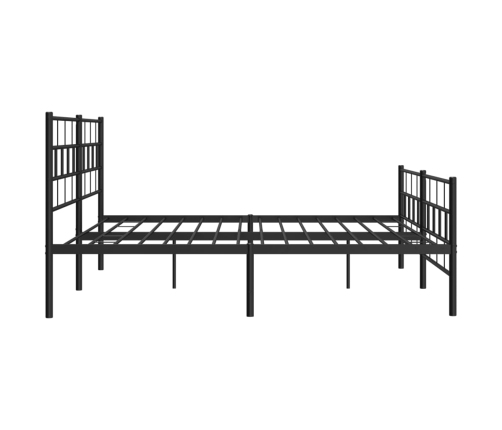 Estructura cama sin colchón con estribo metal negro 193x203 cm