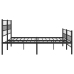 Estructura cama sin colchón con estribo metal negro 193x203 cm
