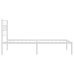 Estructura cama sin colchón con cabecero metal blanco 107x203cm