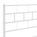 Estructura cama sin colchón con cabecero metal blanco 107x203cm