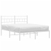 Estructura cama sin colchón con cabecero metal blanco 150x200cm
