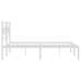 Estructura cama sin colchón con cabecero metal blanco 150x200cm