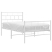 Estructura cama sin colchón con estribo metal blanco 80x200 cm