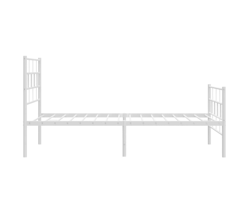 Estructura cama sin colchón con estribo metal blanco 80x200 cm