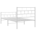 Estructura cama sin colchón con estribo metal blanco 80x200 cm