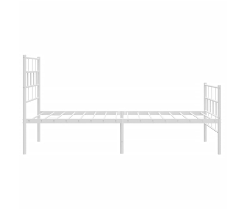 Estructura cama sin colchón con estribo metal blanco 90x190 cm