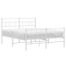 Estructura cama sin colchón con estribo metal blanco 135x190 cm