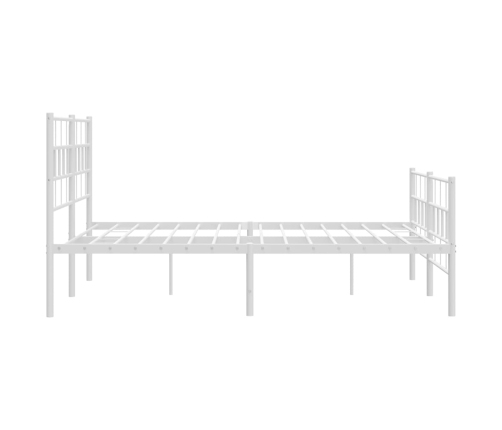 Estructura cama sin colchón con estribo metal blanco 135x190 cm