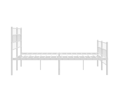 Estructura cama sin colchón con estribo metal blanco 140x190 cm