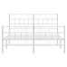 Estructura cama sin colchón con estribo metal blanco 140x200 cm