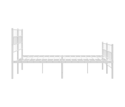 Estructura cama sin colchón con estribo metal blanco 140x200 cm