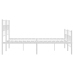 Estructura cama sin colchón con estribo metal blanco 140x200 cm