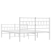 Estructura cama sin colchón con estribo metal blanco 140x200 cm
