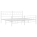 Estructura cama sin colchón con estribo metal blanco 183x213 cm