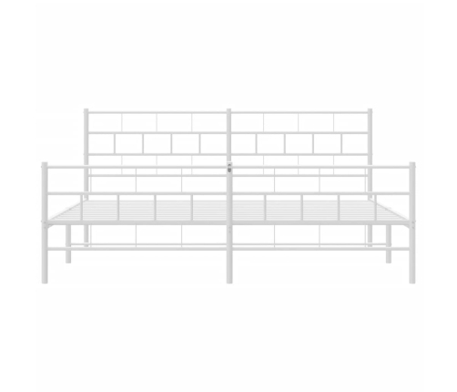 Estructura cama sin colchón con estribo metal blanco 183x213 cm