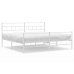 Estructura cama sin colchón con estribo metal blanco 193x203 cm