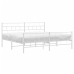 Estructura cama sin colchón con estribo metal blanco 200x200 cm