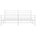Estructura cama sin colchón con estribo metal blanco 200x200 cm