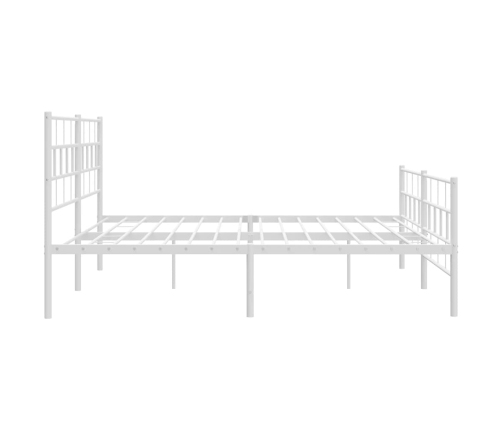Estructura cama sin colchón con estribo metal blanco 200x200 cm