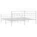 Estructura cama sin colchón con estribo metal blanco 200x200 cm