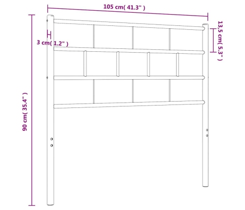 Cabecero de metal blanco 100 cm