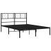 Estructura cama sin colchón con cabecero metal negro 120x190 cm