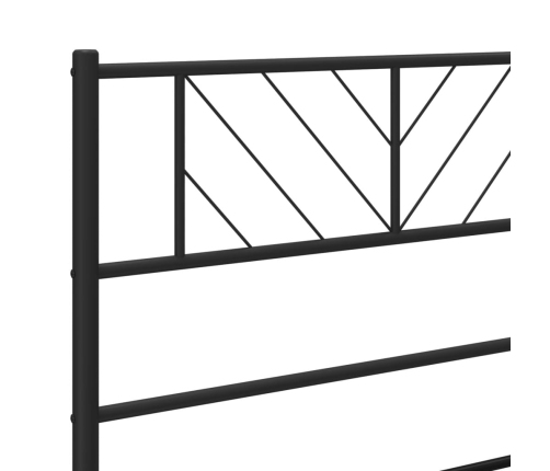 Estructura cama sin colchón con cabecero metal negro 183x213 cm