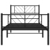 Estructura cama sin colchón con estribo metal negro 75x190 cm