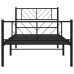 Estructura cama sin colchón con estribo metal negro 80x200 cm