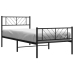 Estructura cama sin colchón con estribo metal negro 100x190 cm