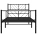 Estructura cama sin colchón con estribo metal negro 100x190 cm