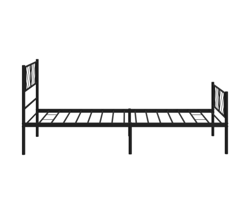 Estructura cama sin colchón con estribo metal negro 100x190 cm