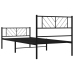 Estructura cama sin colchón con estribo metal negro 100x190 cm