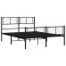 Estructura cama sin colchón con estribo metal negro 140x190 cm