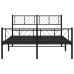 Estructura cama sin colchón con estribo metal negro 140x190 cm