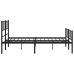 Estructura cama sin colchón con estribo metal negro 140x190 cm