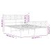 Estructura cama sin colchón con estribo metal negro 140x190 cm