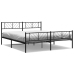 Estructura cama sin colchón con estribo metal negro 200x200 cm