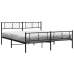 Estructura cama sin colchón con estribo metal negro 200x200 cm