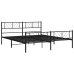 Estructura cama sin colchón con estribo metal negro 200x200 cm