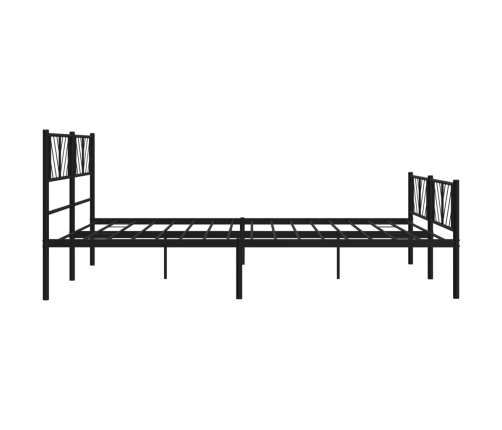 Estructura cama sin colchón con estribo metal negro 200x200 cm