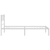 Estructura cama sin colchón con cabecero metal blanco 107x203cm