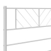 Estructura cama sin colchón con cabecero metal blanco 107x203cm