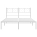 Estructura cama sin colchón con cabecero metal blanco 120x200cm