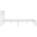 Estructura cama sin colchón con cabecero metal blanco 120x200cm
