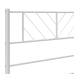 Estructura cama sin colchón con cabecero metal blanco 120x200cm